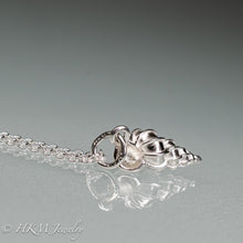 Load image into Gallery viewer, cast silver wentletrap necklace from ten thousand islands Florida in polished finish by hkm jewelry