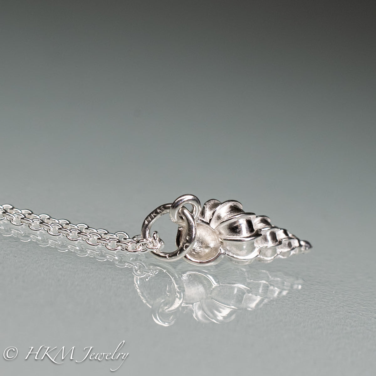 Florida Wentletrap Shell Necklace - Cast Silver Snail Pendant