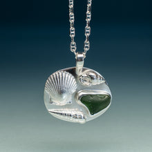 Load image into Gallery viewer, Olive Green Beachcomber Necklace