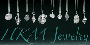 cast silver sea shell necklace logo HKM Jewelry