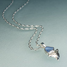 Load image into Gallery viewer, Cornflower Snaggletooth Sea Glass Talisman Necklace
