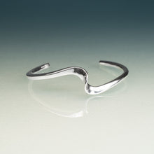 Load image into Gallery viewer, Silver bracelet on a gradient background