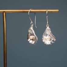 Load image into Gallery viewer, Oyster With A Pearl Earrings - Kitten's Paw Dangles