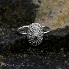 Load image into Gallery viewer, Limpet Shell Ring - Cast Seashell Ring - Sterling Silver Shell
