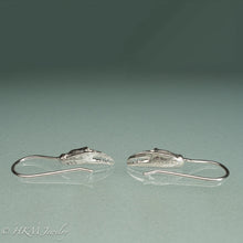 Load image into Gallery viewer, back view of cast silver lady crab claw drop earrings by hkm jewelry