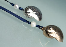Load image into Gallery viewer, Cast Silver or Bronze Moon Snail Shell Ornament