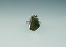 Load image into Gallery viewer, pirate glass in bezel set ring by hkm jewelry