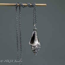 Load image into Gallery viewer, queen conch necklace in oxidized finish by hkm jewelry