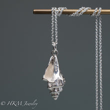 Load image into Gallery viewer, Aliger gigas juvenile queen conch shell cast in silver by hkm jewelry
