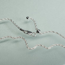 Load image into Gallery viewer, adjustable rope chain in sterling silver made in India