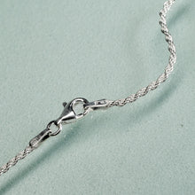 Load image into Gallery viewer, lobster clasp on 1.5mm rope chain in sterling silver made in Italy