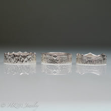 Load image into Gallery viewer, salt marsh rings HKM JEWELRY hammer textured wave and sunset ring bands