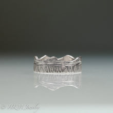 Load image into Gallery viewer, salt marsh ring HKM JEWELRY hammer textured wave ring band