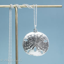 Load image into Gallery viewer, Sand Dollar Necklace - Cast Silver Echinoderm Pendant