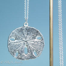 Load image into Gallery viewer, Sand Dollar Necklace - Cast Silver Echinoderm Pendant