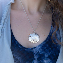 Load image into Gallery viewer, Sand Dollar Necklace - Cast Silver Echinoderm Pendant