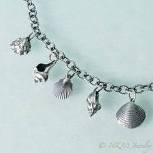 Load image into Gallery viewer, Seashell Charm Bracelet - Sterling Silver