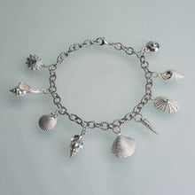 Load image into Gallery viewer, Seashell Charm Bracelet - Sterling Silver