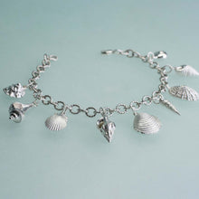 Load image into Gallery viewer, Seashell Charm Bracelet - Sterling Silver