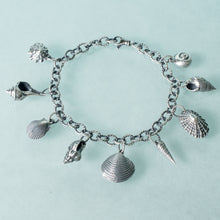 Load image into Gallery viewer, Seashell Charm Bracelet - Sterling Silver