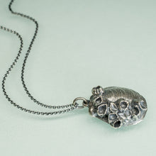 Load image into Gallery viewer, Cast Slipper Shell with Barnacles Necklace - (crepidula fornicata)