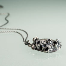 Load image into Gallery viewer, Cast Slipper Shell with Barnacles Necklace - (crepidula fornicata)