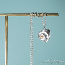 Load image into Gallery viewer, Heart of the Sea moon snail necklace by hkm jewelry with november birthstone citrine