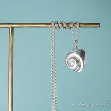 Load image into Gallery viewer, Heart of the Sea moon snail necklace by hkm jewelry with moonstone june birthstone