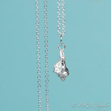 Load image into Gallery viewer, close up front view of baby knobbed whelk necklace in polished finish by hkm jewelry
