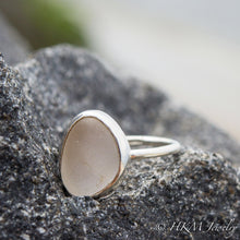 Load image into Gallery viewer, large size bezel set raw cape may diamond ring in sterling silver  by HKM Jewelry