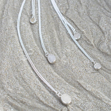 Load image into Gallery viewer, cape may diamond necklaces bezel set in sterling silver by hkm jewelry