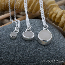 Load image into Gallery viewer, Raw Cape May Diamond Quartz Necklace - Silver Bezel Set Beach Stone

