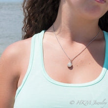 Load image into Gallery viewer, model wearing a large raw cape may diamond necklace by hkm jewelry bezel set in sterling silver