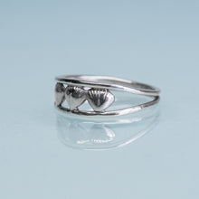 Load image into Gallery viewer, Clam Bar Ring - Cast Silver Shells Open Band