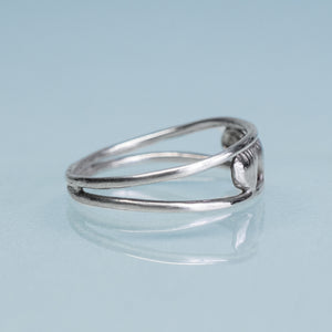 Clam Bar Ring - Cast Silver Shells Open Band
