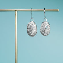 Load image into Gallery viewer, large limpet earrings by hkm jewelry cast in silver