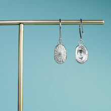 Load image into Gallery viewer, front and back of key hole limpet earrings by hkm jewelry