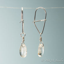 Load image into Gallery viewer, Cape May Diamond beach pebbles tumbled and drilled for the swivel hook earrings by hkm jewelry