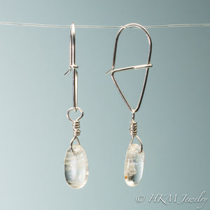 Cape May Diamond beach pebbles tumbled and drilled for the swivel hook earrings by hkm jewelry