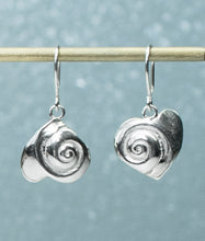 Load image into Gallery viewer, heart of the sea original dangle earrings by hkm jewelry cast from new jersey moon snails
