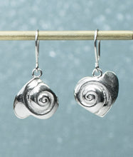 Load image into Gallery viewer, heart of the sea original dangle earrings by hkm jewelry cast from new jersey moon snails