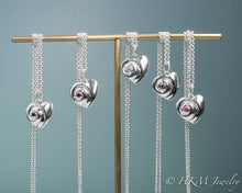 Load image into Gallery viewer, Heart of the Sea moon snail necklace by hkm jewelry with birthstones