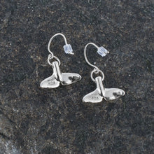 Load image into Gallery viewer, Silver Sea Tail Dangle Earrings - Fluke Drops