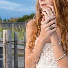 Load image into Gallery viewer, Silver Sea Tail Cuff - Twisted Bracelet