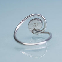 Load image into Gallery viewer, Whelk Wave Ring - Silver Seashell Swirl Band