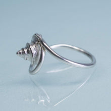 Load image into Gallery viewer, Whelk Wave Ring - Silver Seashell Swirl Band
