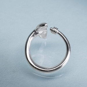 side view of Sea Tail Adjustable Ring by hkm jewelry