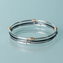 Load image into Gallery viewer, 3 stacking bangles in Kisby Ring design by hkm jewelry