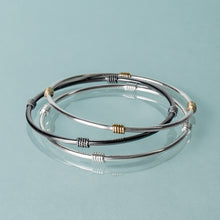 Load image into Gallery viewer, Life saver bangle set by hkm jewelry in silver, and gold