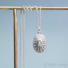 Load image into Gallery viewer, Silver Limpet Shell Birthstone Necklace